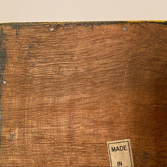 INDIA BOX HANDMADE BLACK PAINTED HINGED CLASP GOLD TIGER GREEN TREE HOME STORAGE - Picture 7 of 9